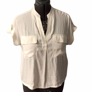 NWT Banana Republic Short Sleeve White Top